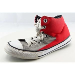 Converse all Star Boys Shoes Size 2 M Red Fabric high top